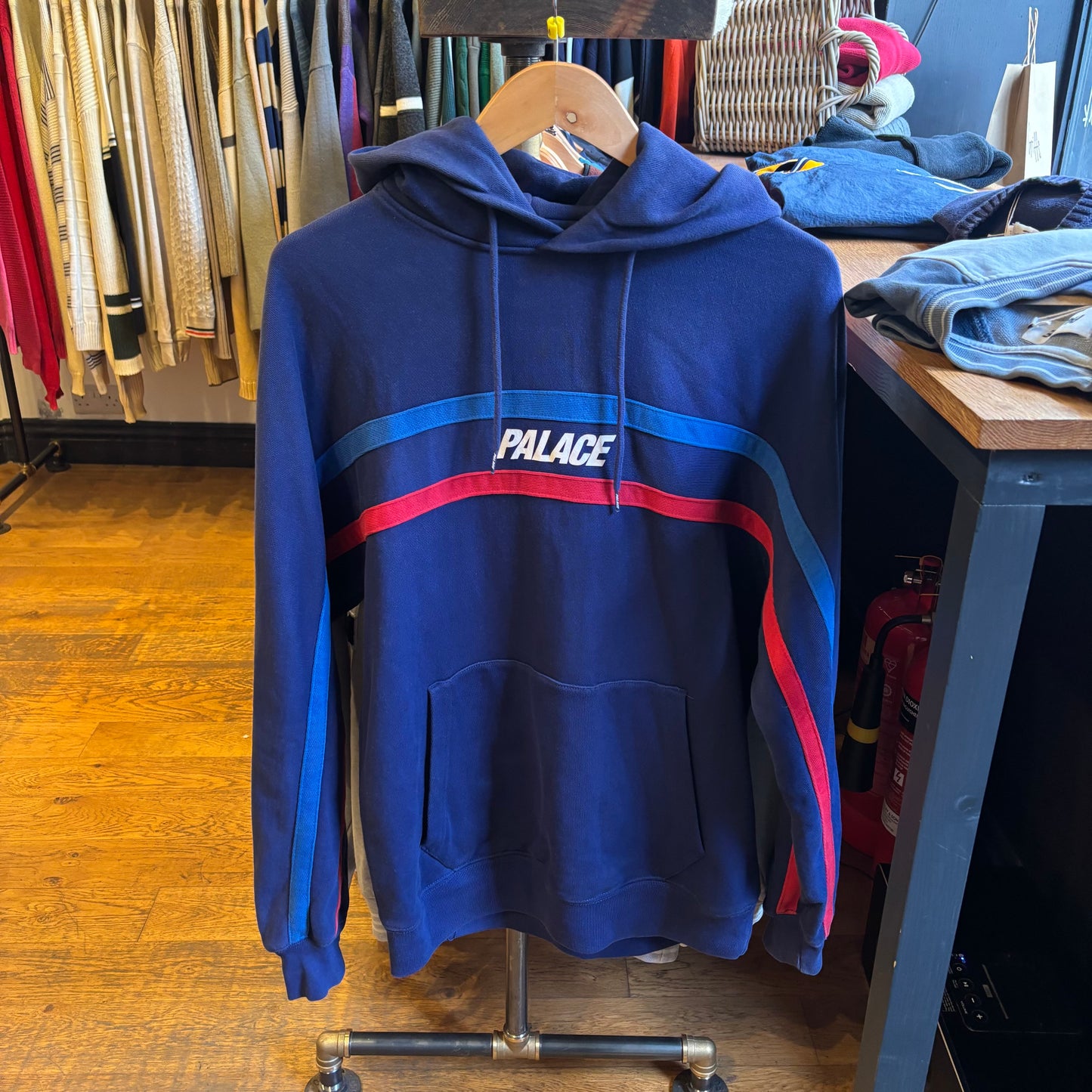 Palace FW18 S-Line Oversized Hoodie Navy (Medium)