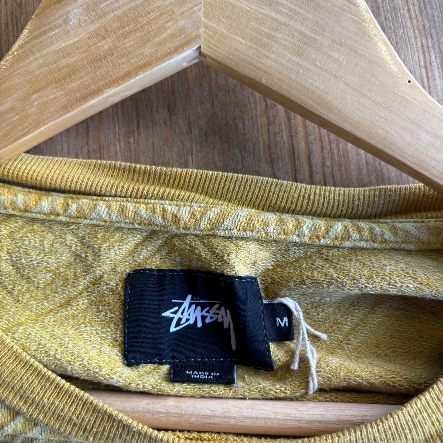 Stussy Diamond Crew L/S T-Shirt Yellow (Medium)