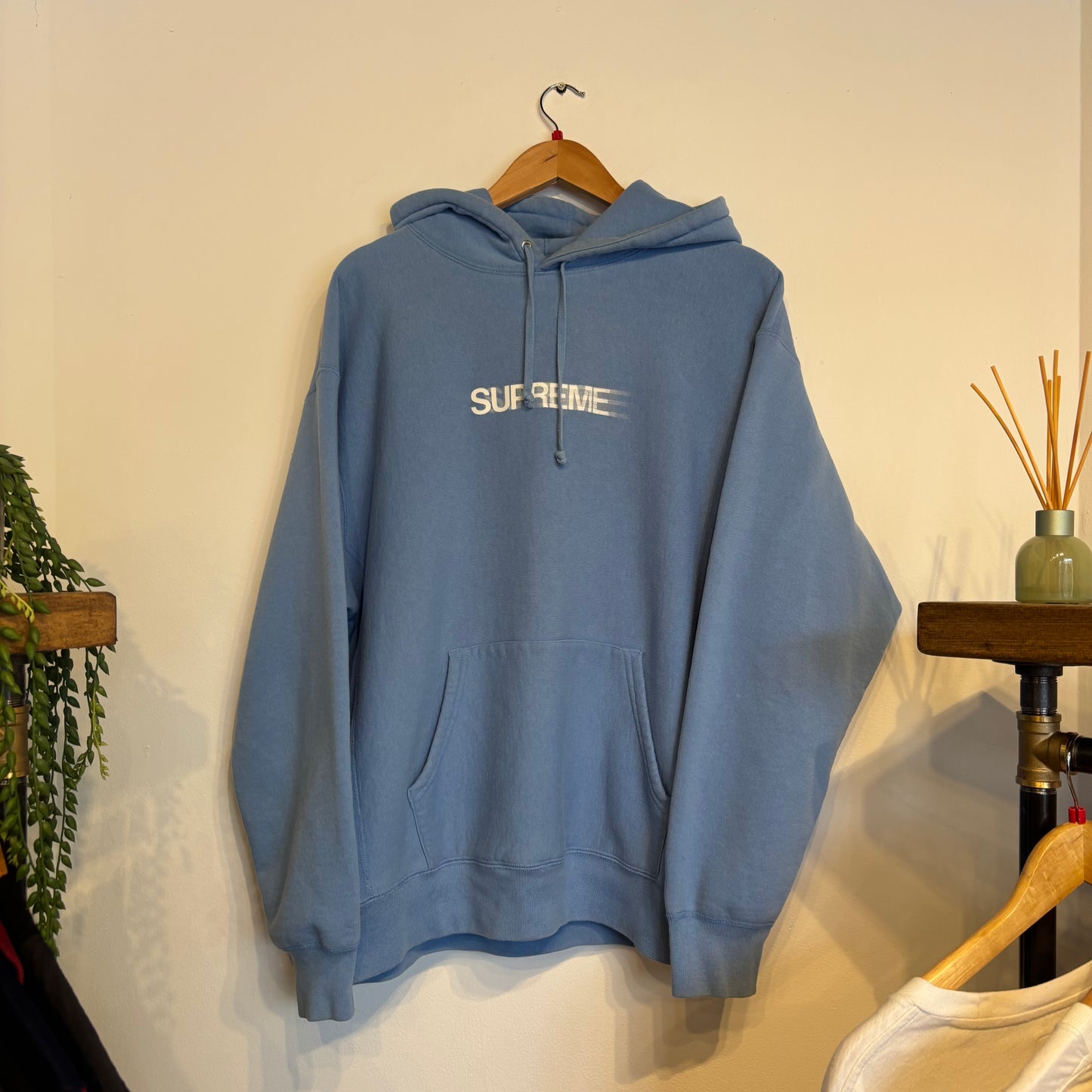 Supreme SS23 Motion Logo Hoodie Light Blue (Large)