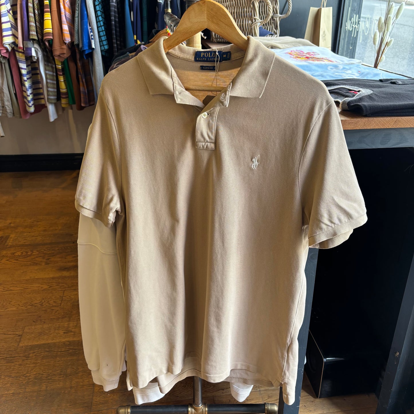 Ralph Lauren Polo Shirt Beige (Medium)