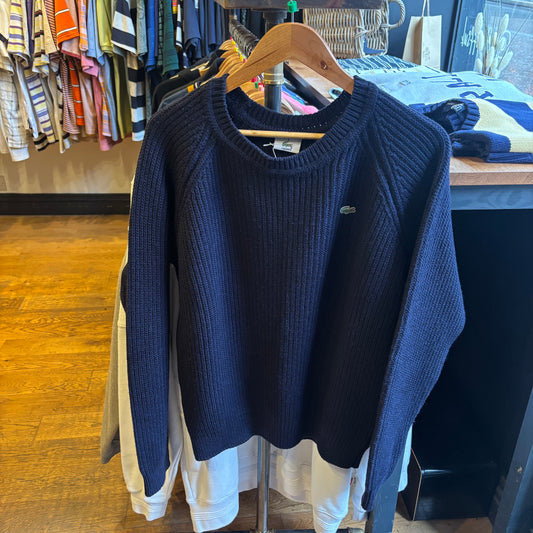 Lacoste Fisherman Style Chunky Knit Navy (XL)