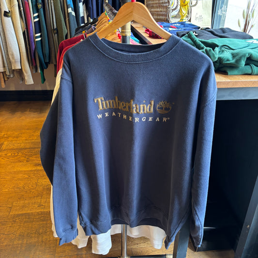 Timberland Weathergear Spellout Oversized Sweatshirt Navy (Large)