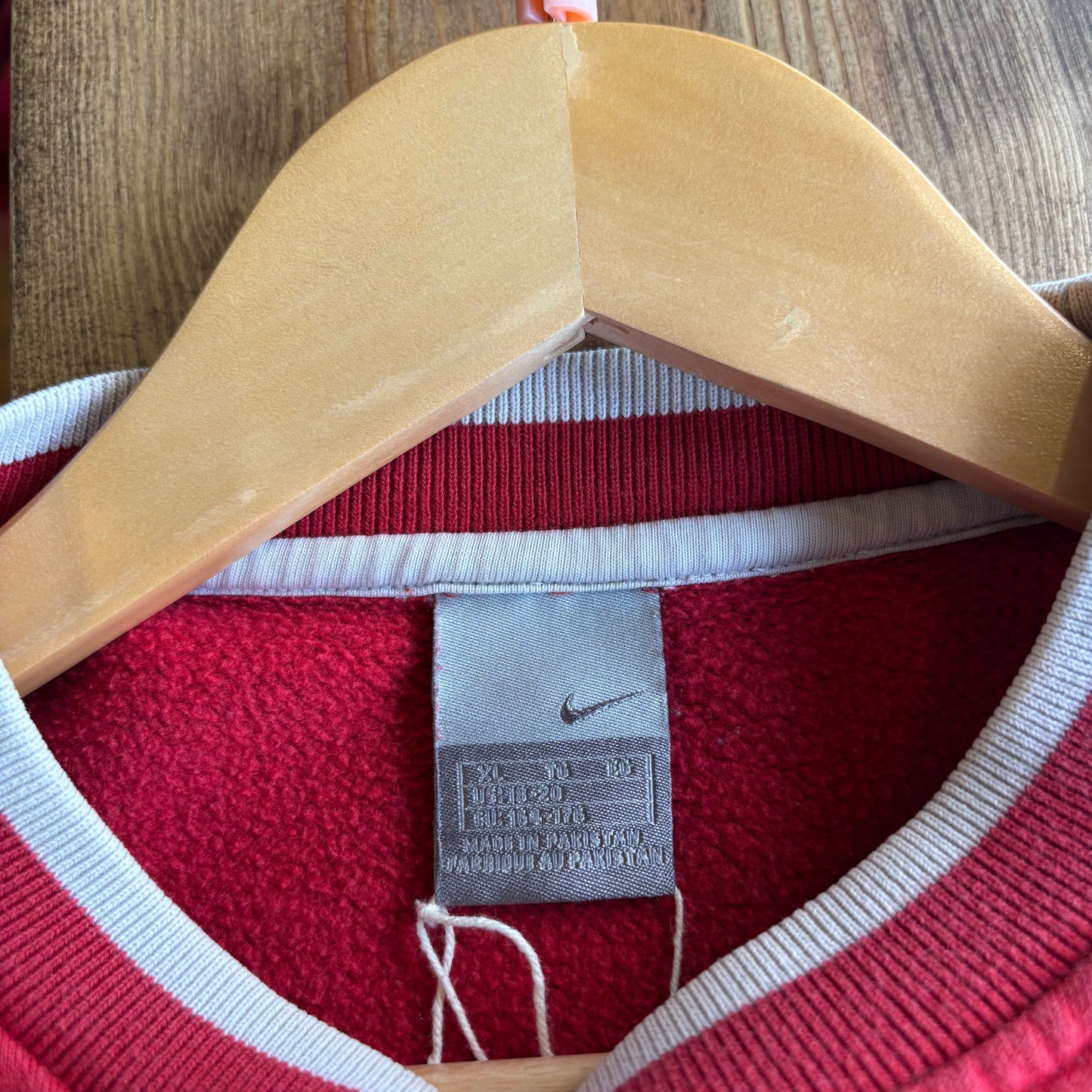 Nike Centre Swoosh Oversized Sweatshirt Red (Small)