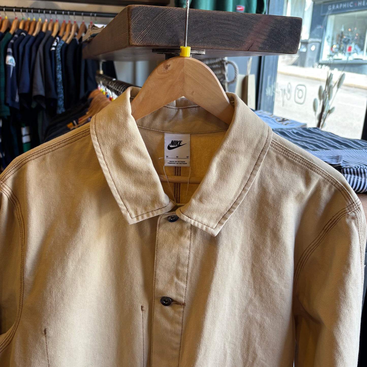 Nike Life Chore Button Up Jacket Beige (Medium)