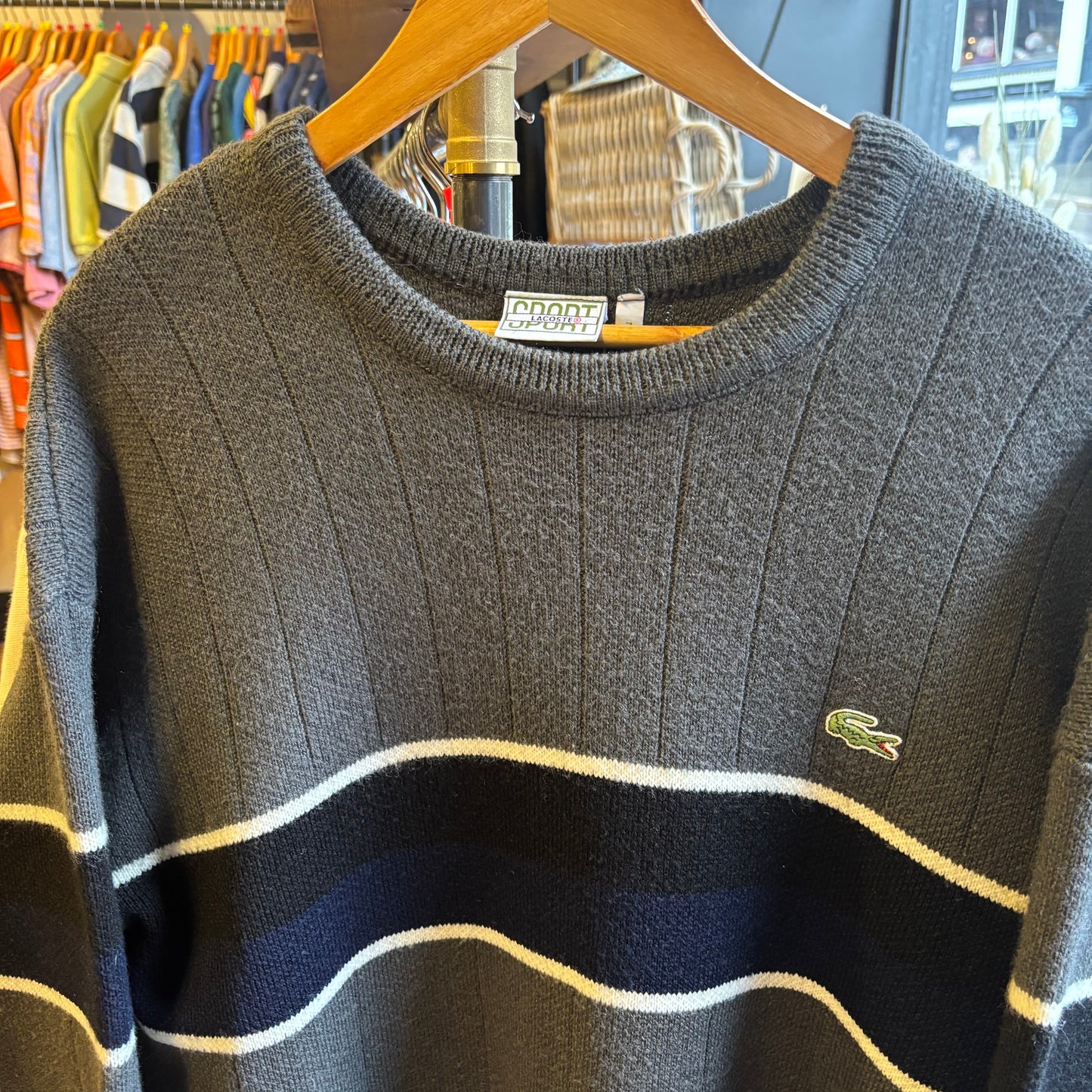 Lacoste Sport Chunky Knit Jumper Grey (XL)