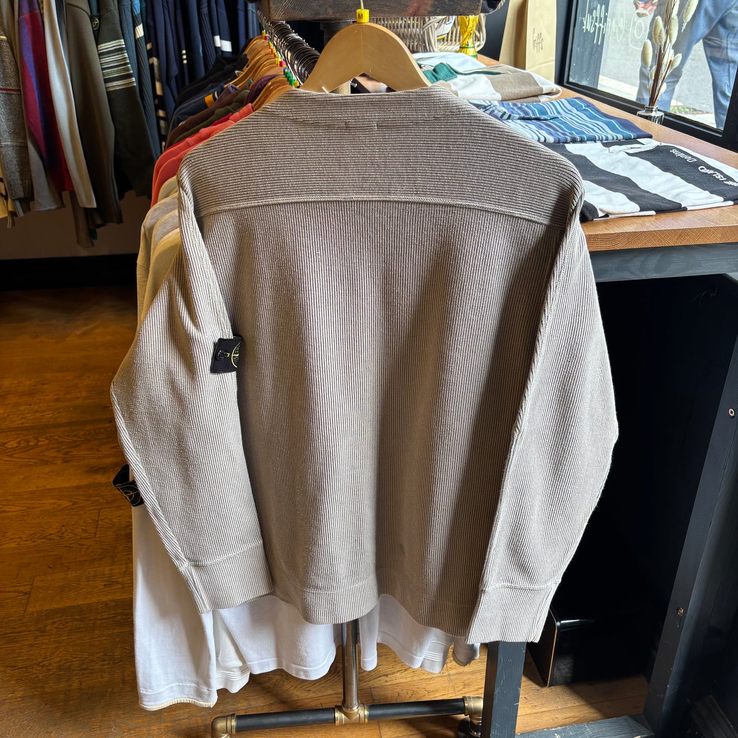 Stone Island S/S 2000 Ribbed Jumper Grey (Medium)
