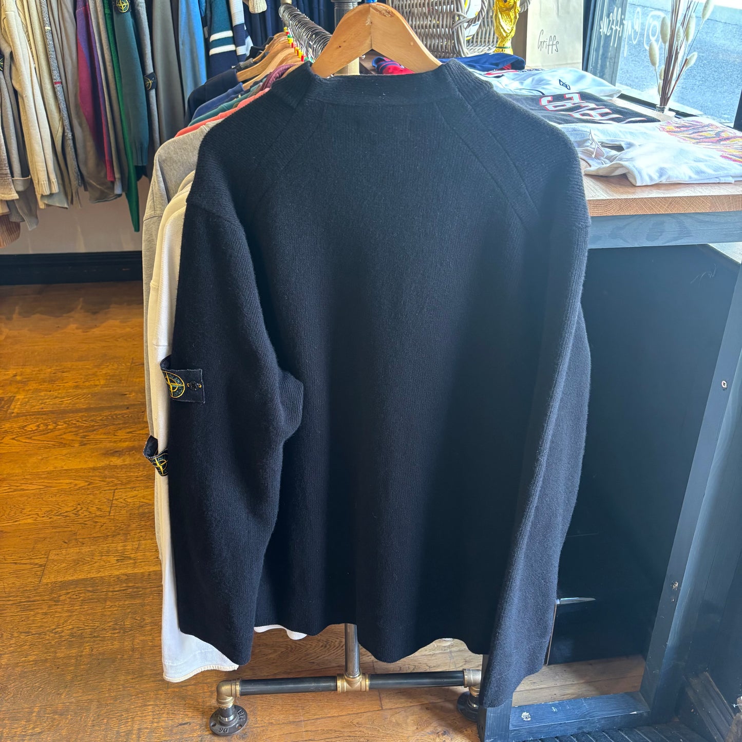 Stone Island A/W 2002 Lana Wool Knit Jumper Black (XXL)