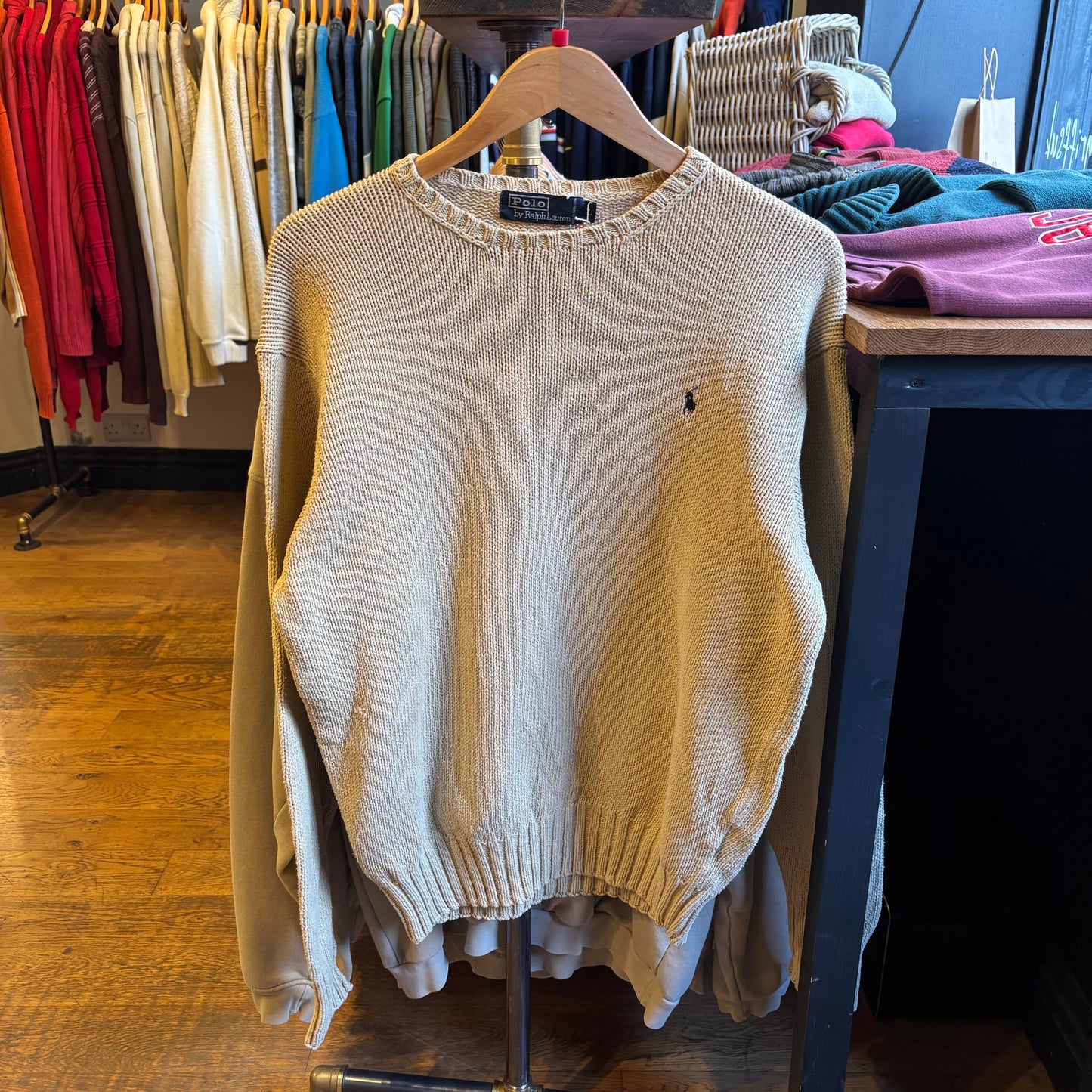 Ralph Lauren Pullover Knit Jumper Beige (Large)