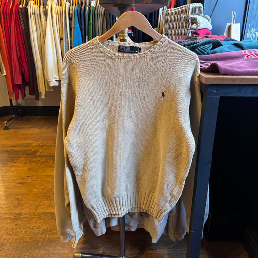 Ralph Lauren Pullover Knit Jumper Beige (Large)