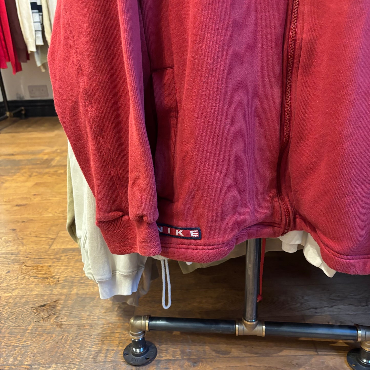 Nike 90s Swoosh Full Zip Jumper Red (XL)