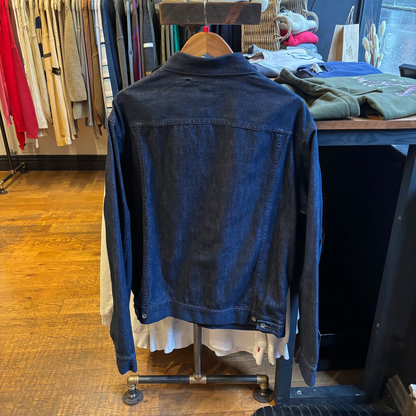 Paul Smith Button Up Denim Jacket Navy (Large)