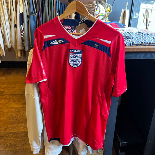 England Umbro 2008/10 Away Shirt Red (Medium)
