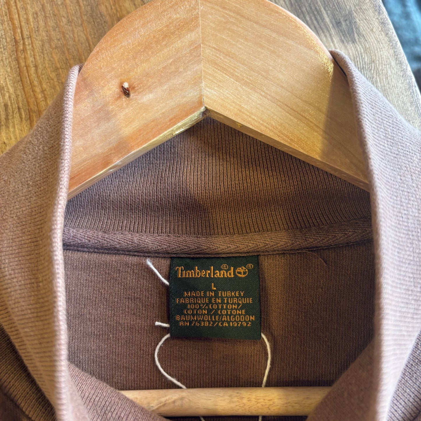 Timberland Oversized Spellout Full Zip Jumper Brown (Large)
