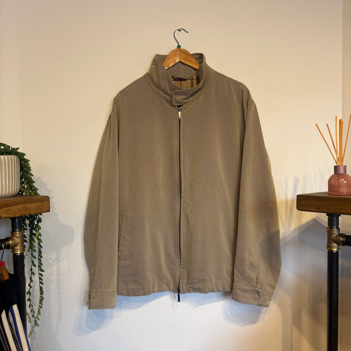 Burberry London Zip Up Jacket Beige (XL)