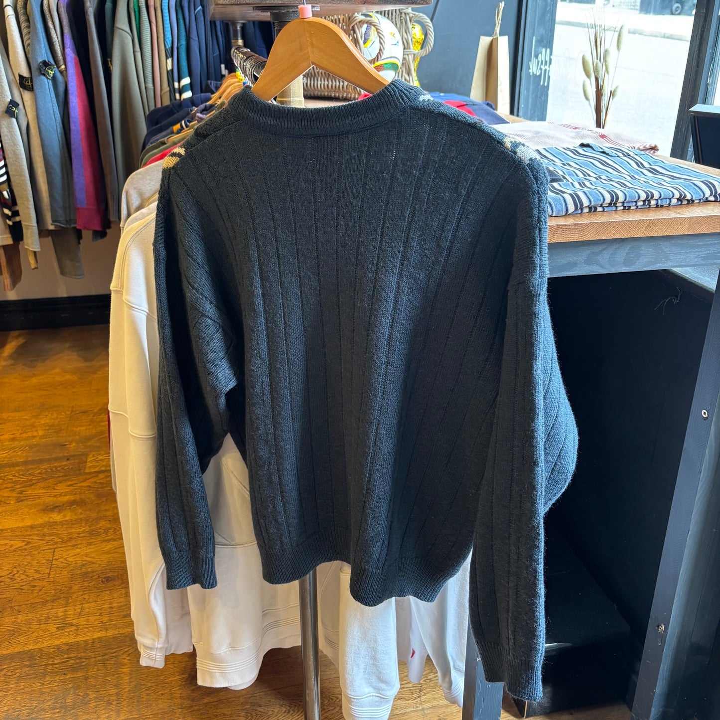 Lacoste Funky Pattern Pullover Knit Jumper Blue (Small)