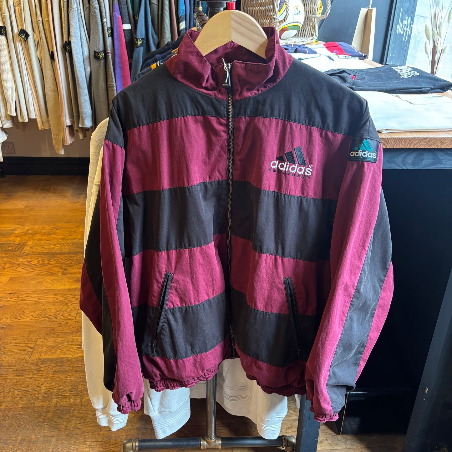 Adidas Equipment Zip Up Track Jacket Red/ Black (Large)