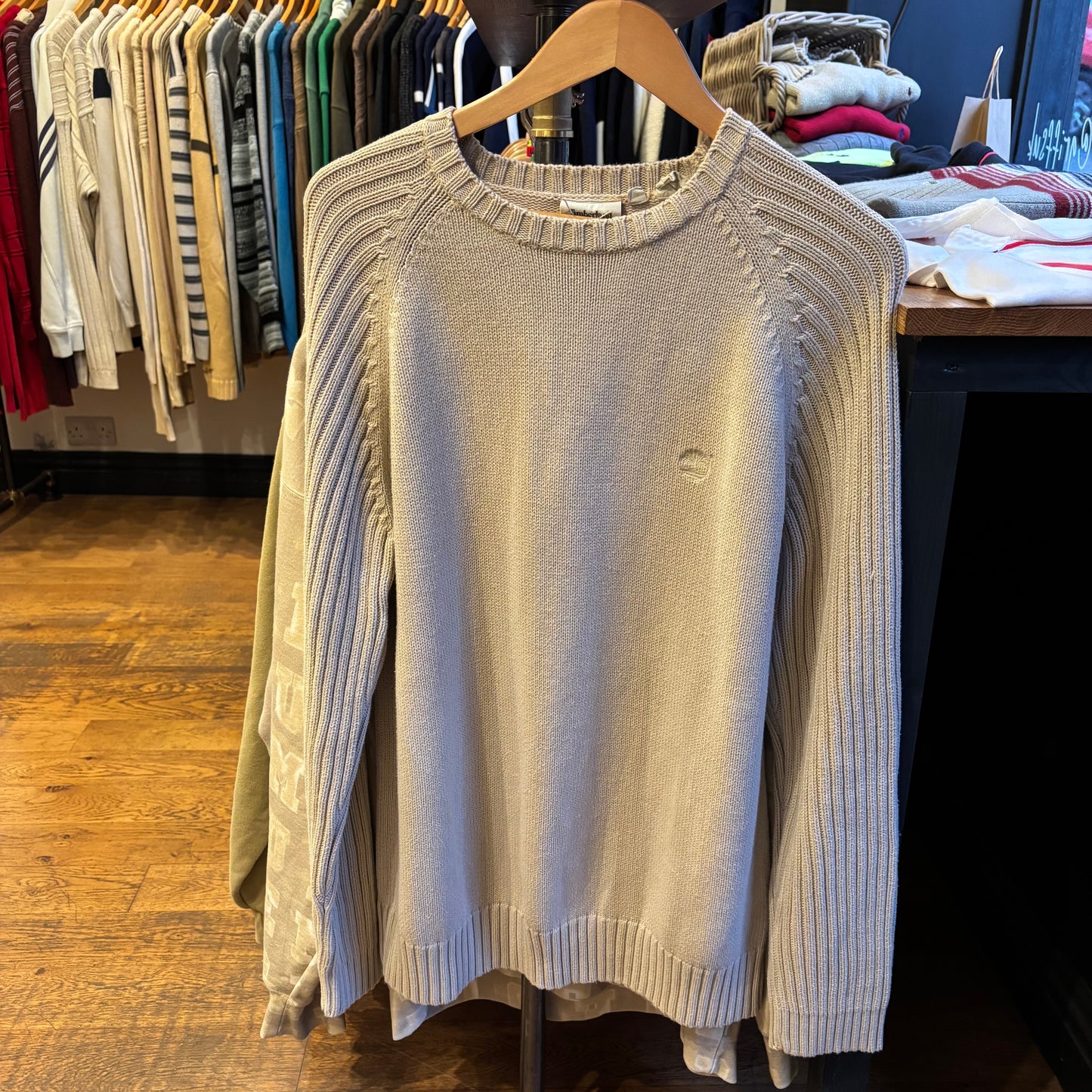 Timberland Pullover Knit Jumper Cream (Large)