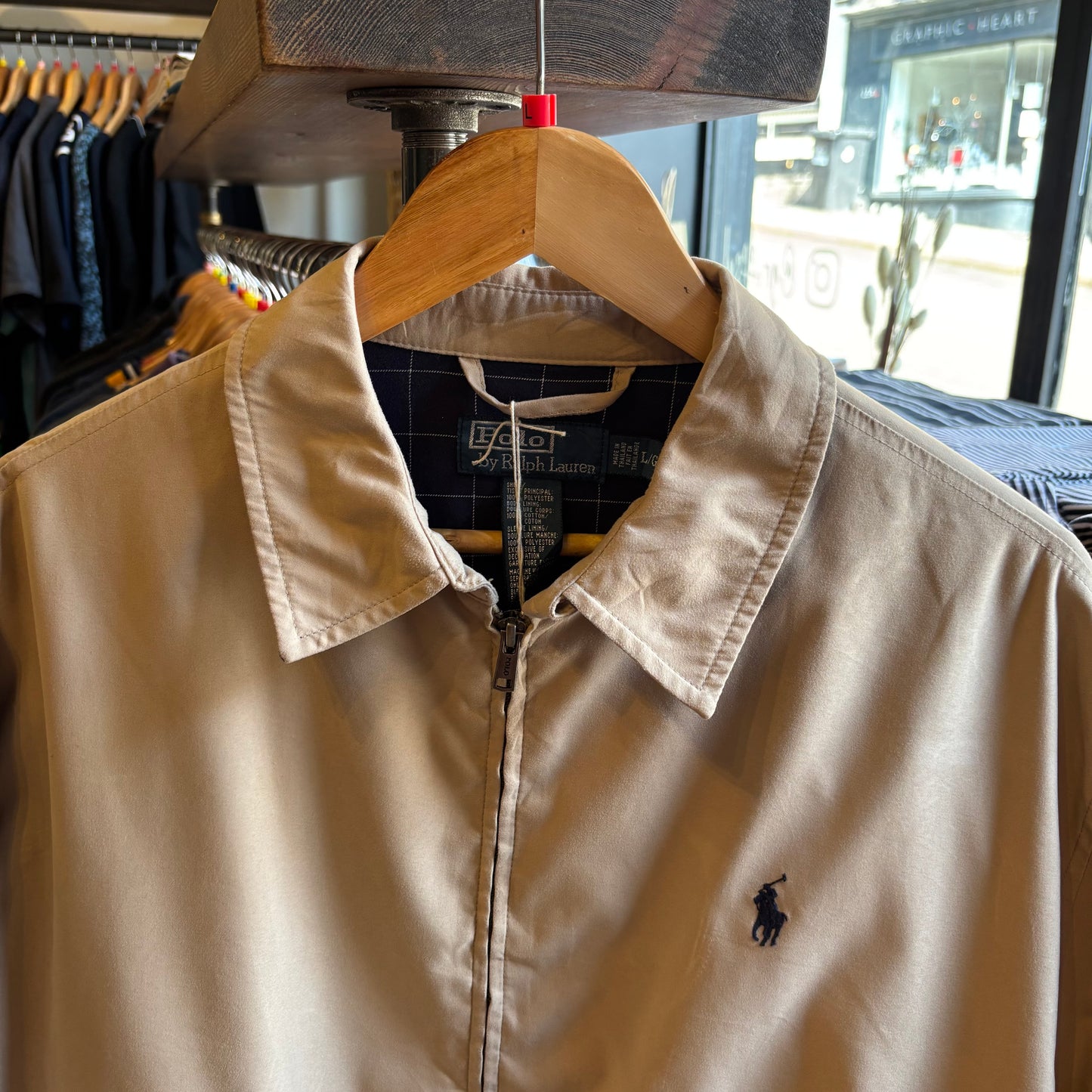 Ralph Lauren Harrington Zip Jacket Beige (Large)