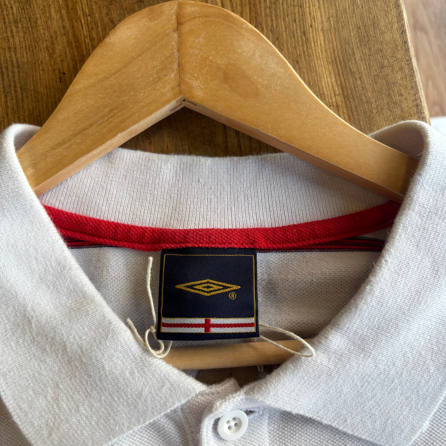 England Umbro 2002/03 Stripe Polo White (XXL)