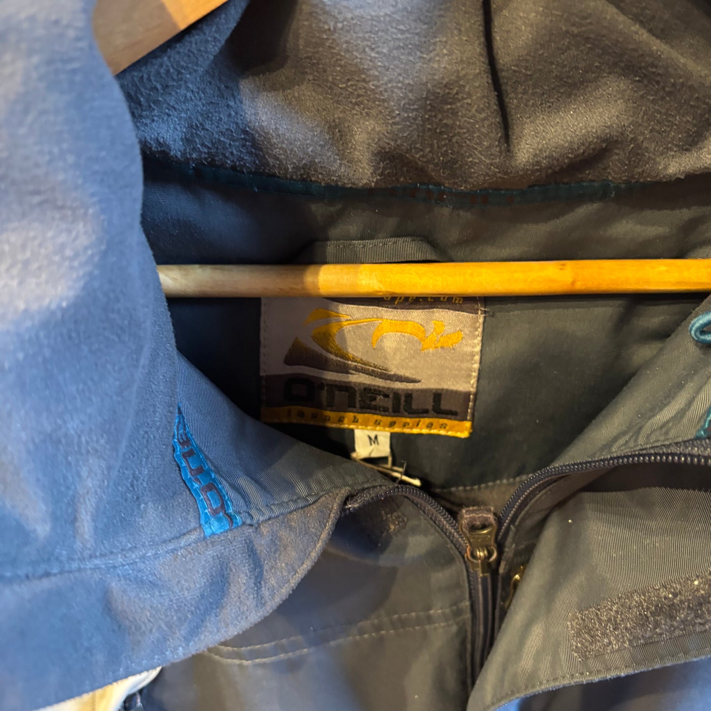 O'Neill Hooded Zip Up Ski Jacket Blue (Medium)