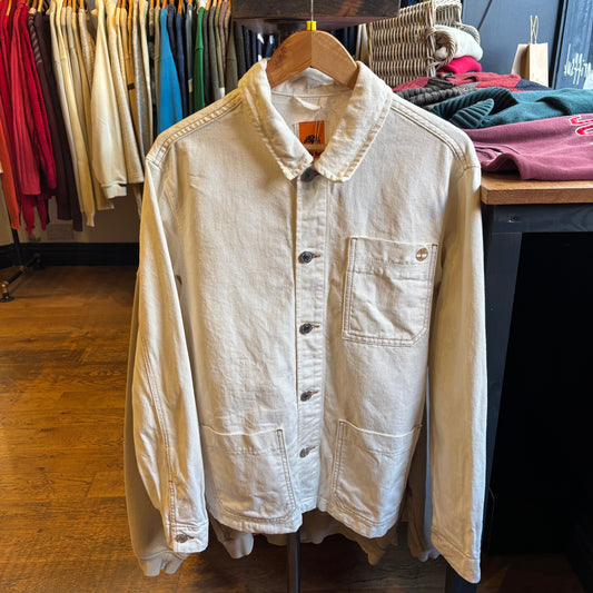 Timberland Denim Button Up Chore Jacket White (Medium)