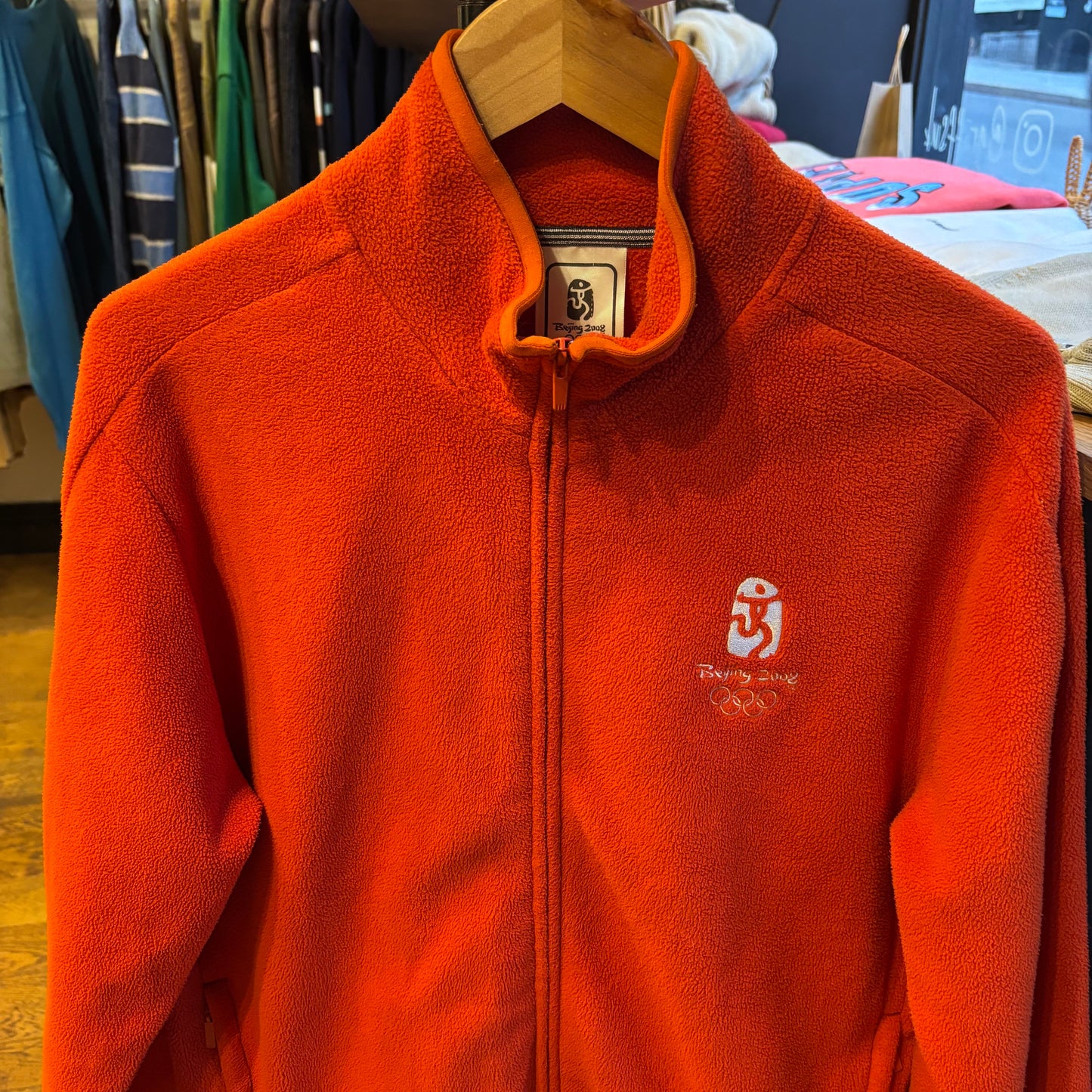 Adidas Beijing Olympics 2008 Full Zip Fleece Orange (Large)