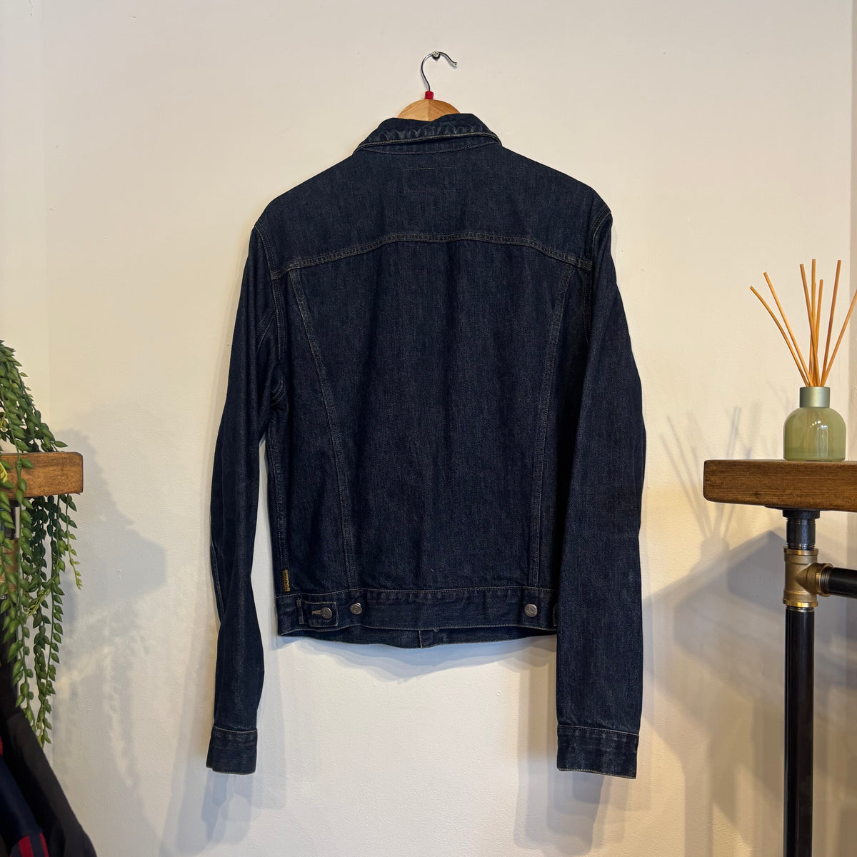 Armani Jeans Denim Button Up Jacket Navy (Large)