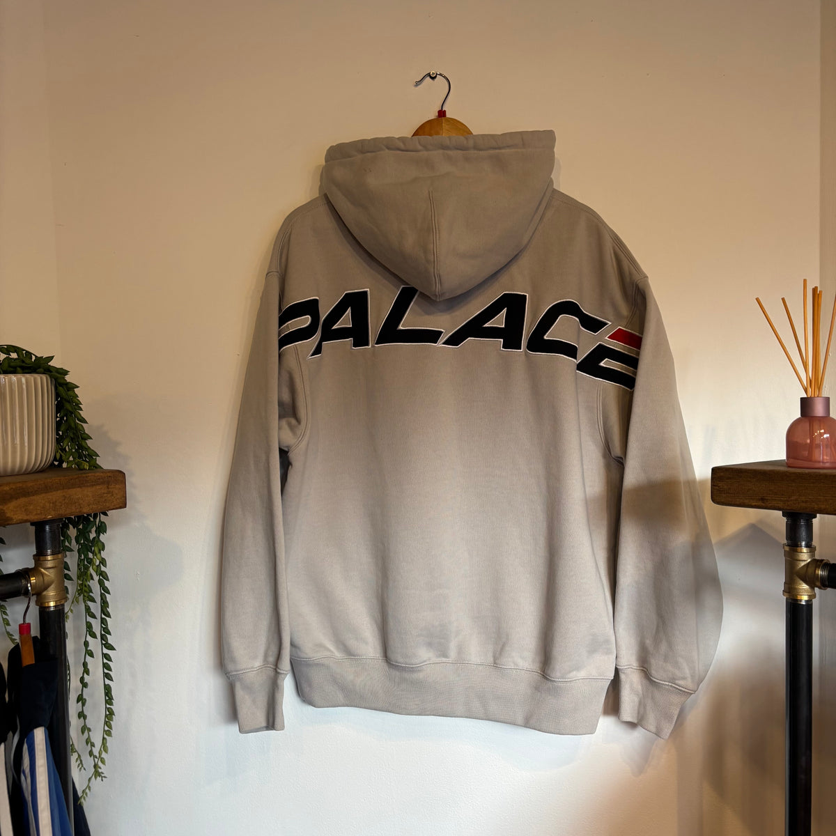 Palace FW25 Performance Spellout Hoodie Grey (Large)