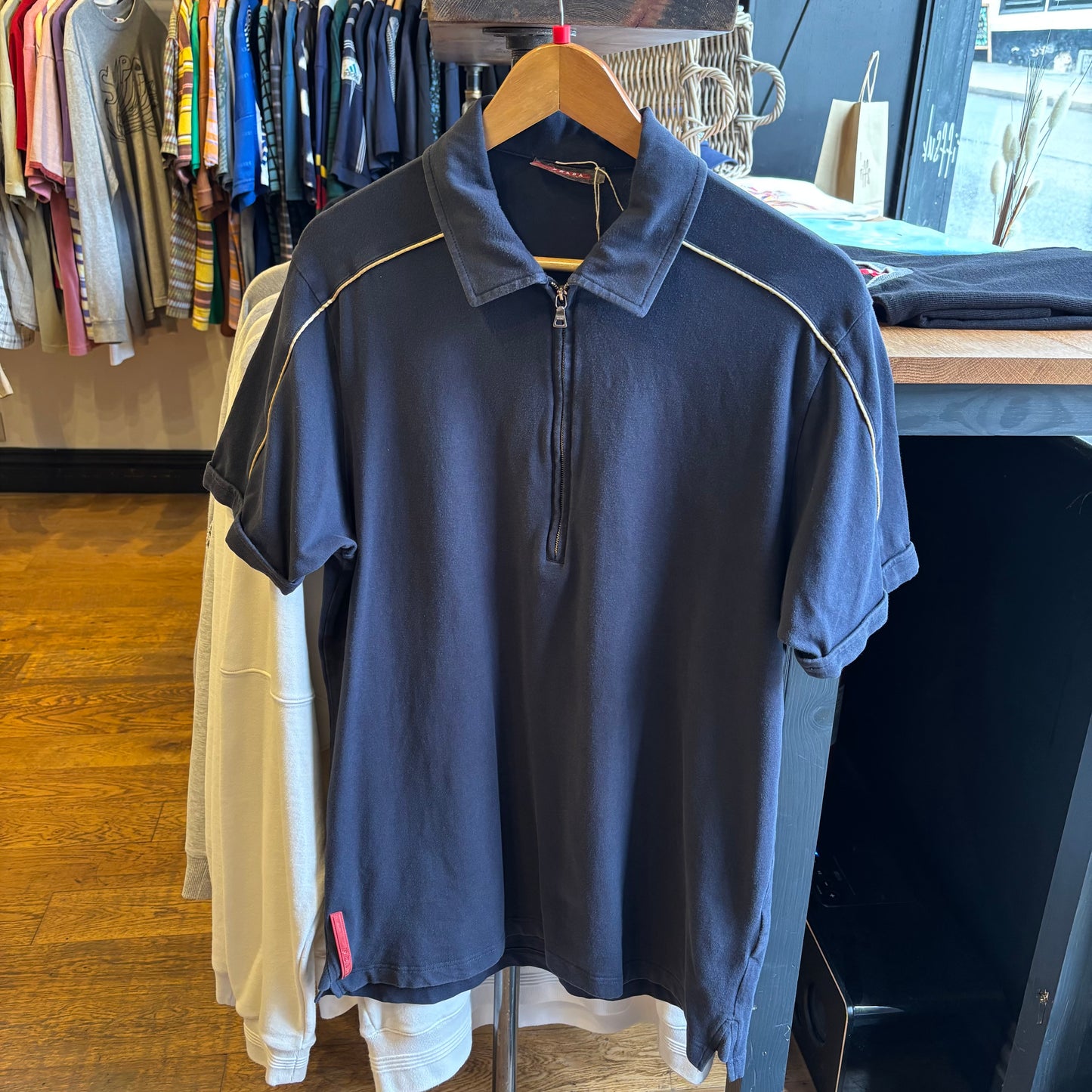 Prada SS11 Polo Shirt Navy (Large)
