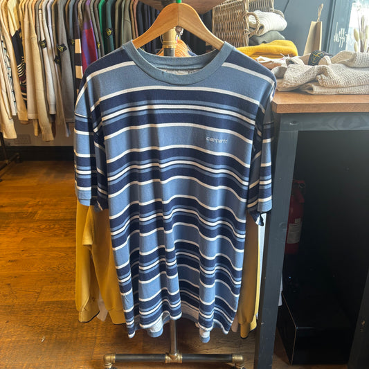 Carhartt Corfield Stripe T-Shirt Blue (XL)