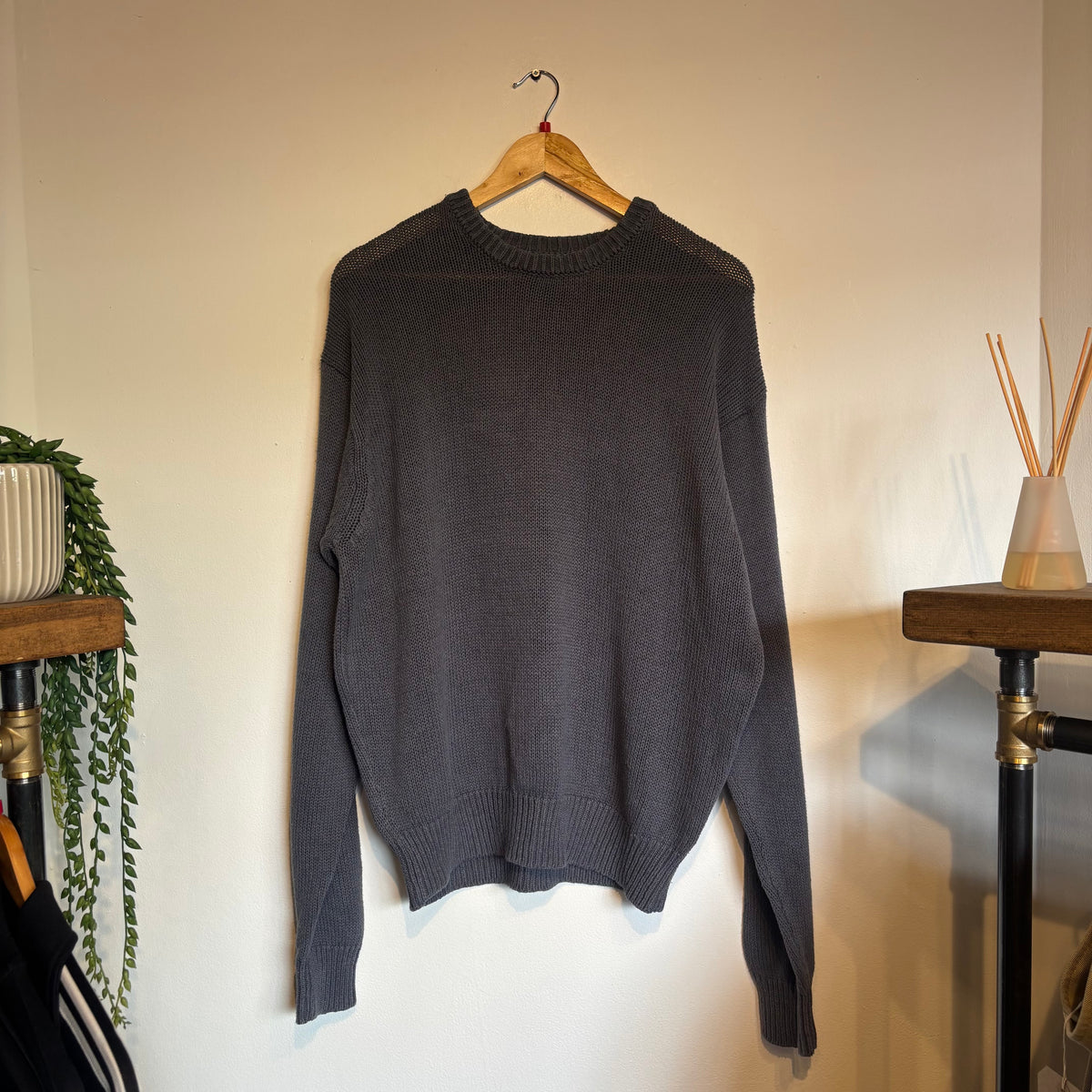 Stussy Surfman Icon Crew Pullover Knit Dusty Blue (Large)