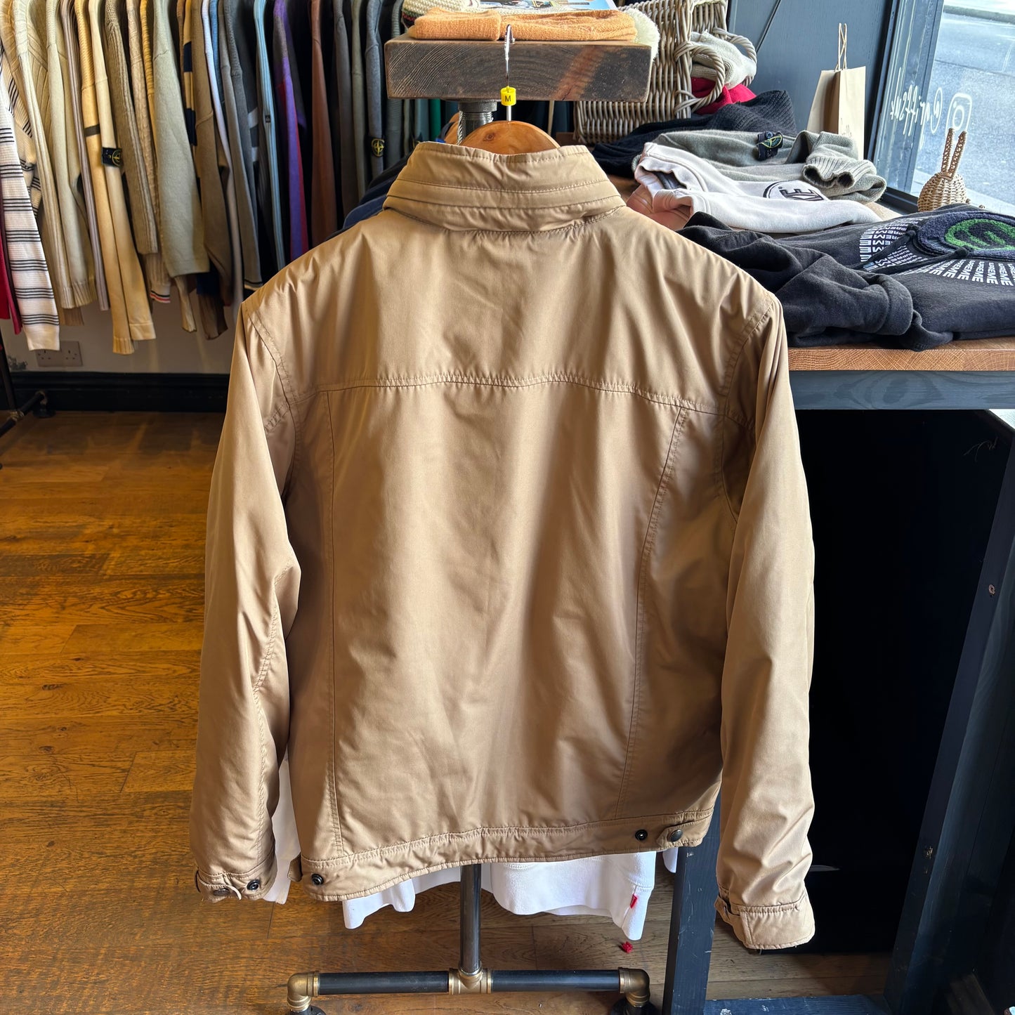 Ralph Lauren Fleece Lined Zip Up Jacket Beige (Medium)
