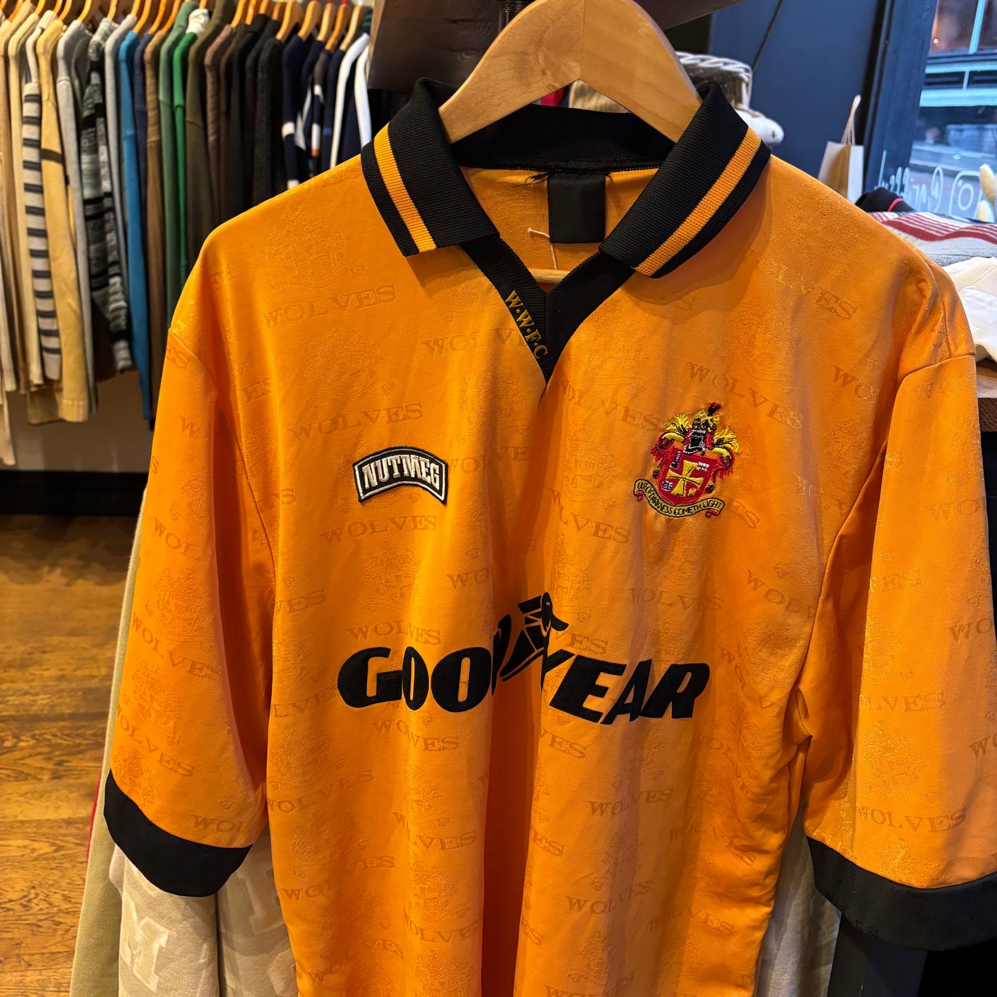 Wolverhampton Wanderers Nutmeg 1994/96 Home Shirt (Medium)