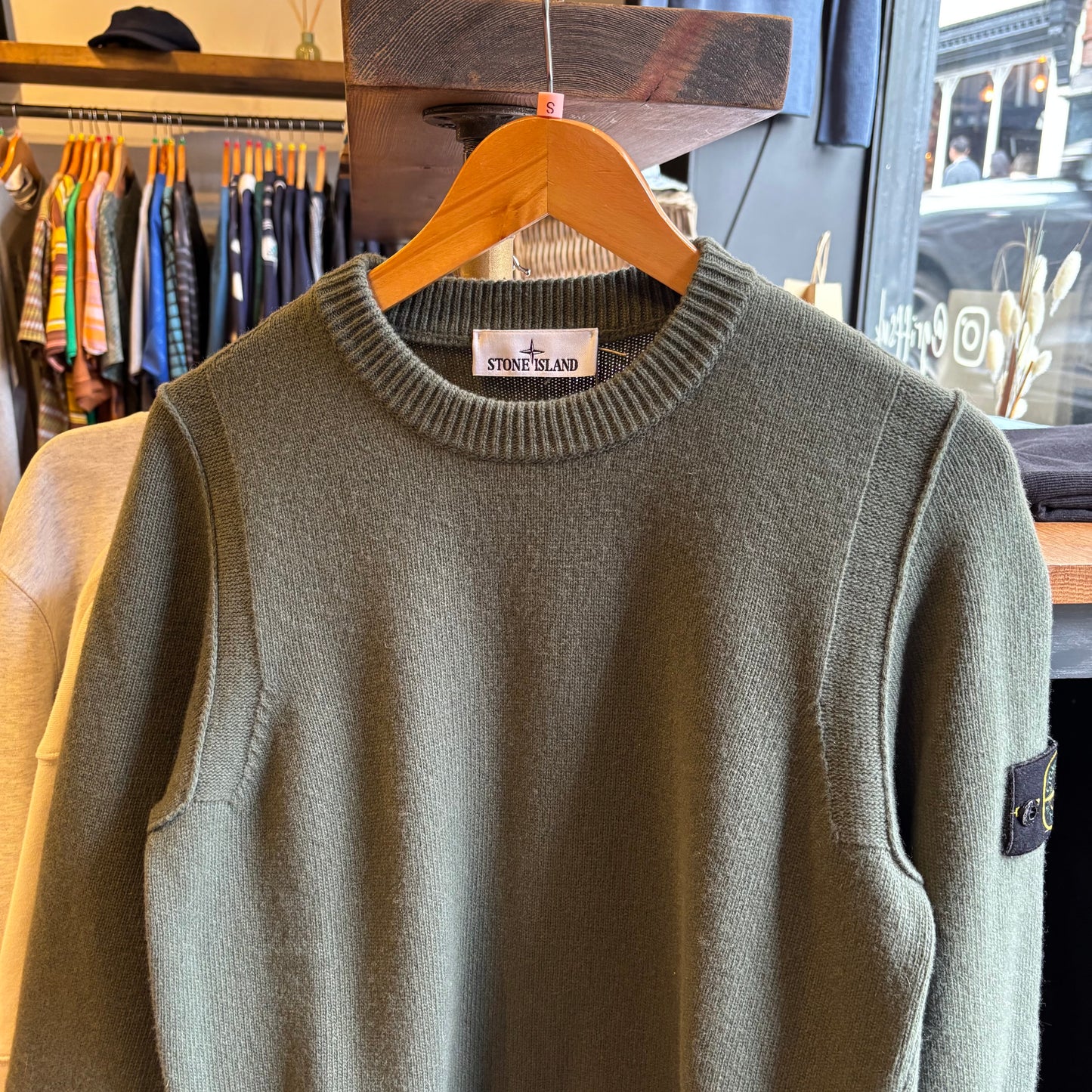 Stone Island Pullover Knit Jumper Green (Small)