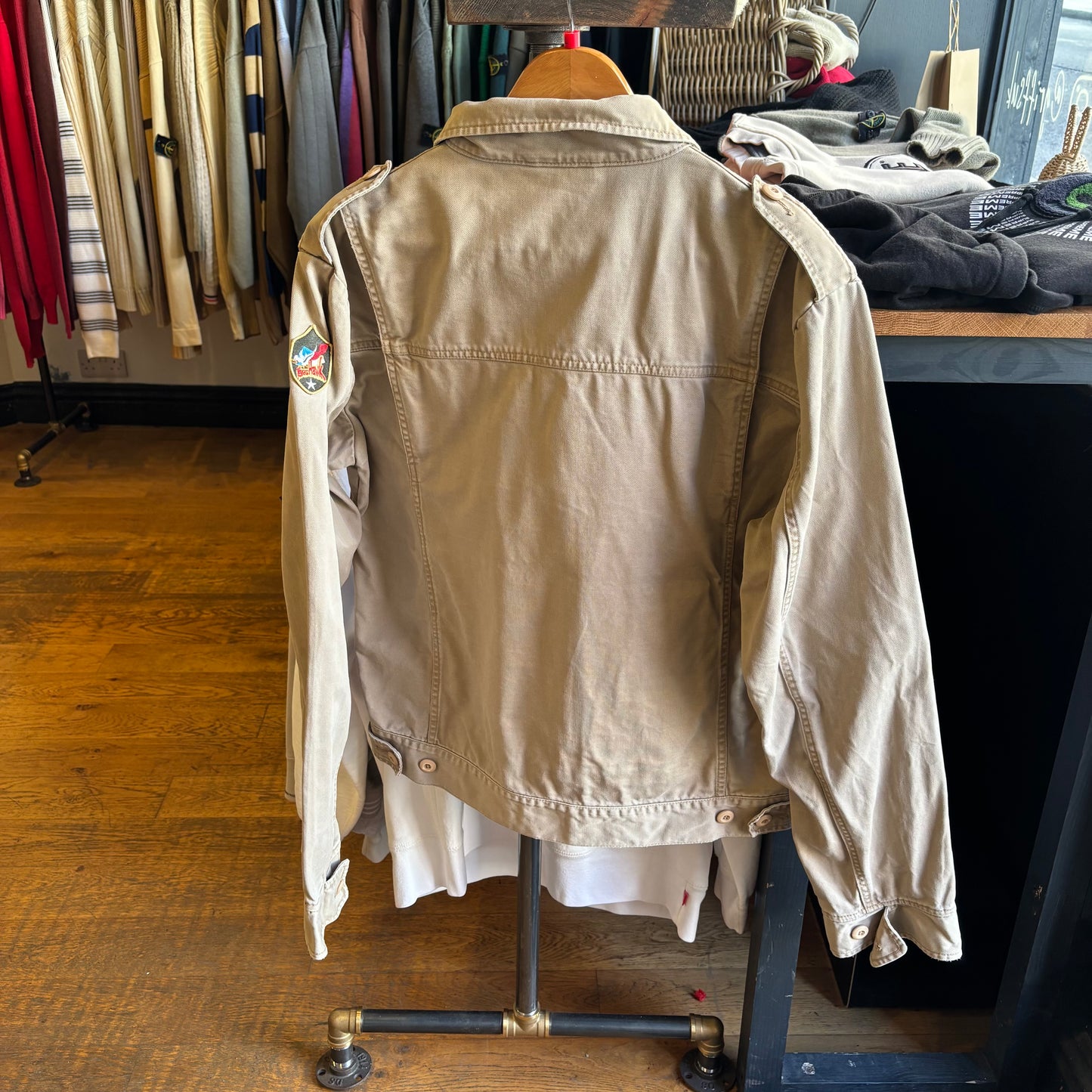 Energie Workwear Zip Up Jacket Beige (Large)