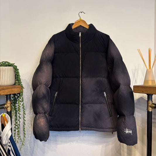 Stussy Recycled Nylon Down Puffer Jacket Black (Medium)