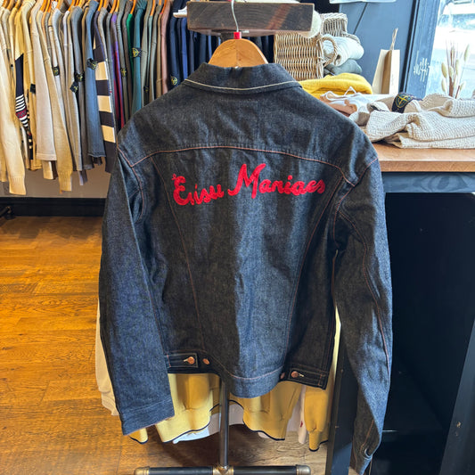 Evisu Maniacs Button Up Denim Jacket Navy (Large)