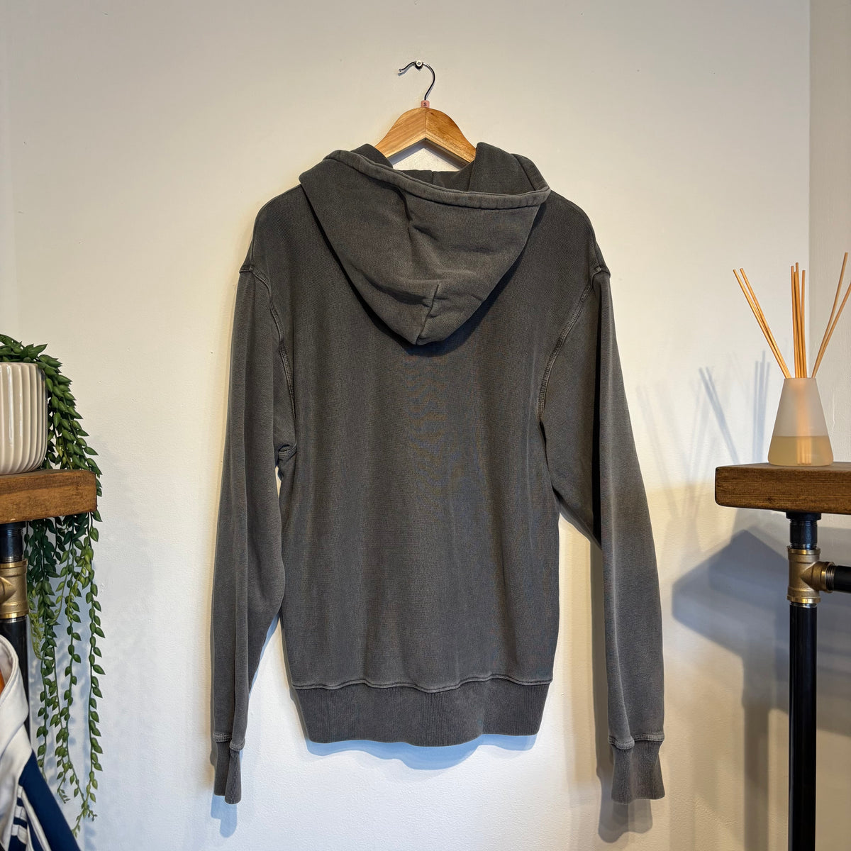 Stussy Stock Logo Pigment Dyed Full Zip Hoodie Black (Small)