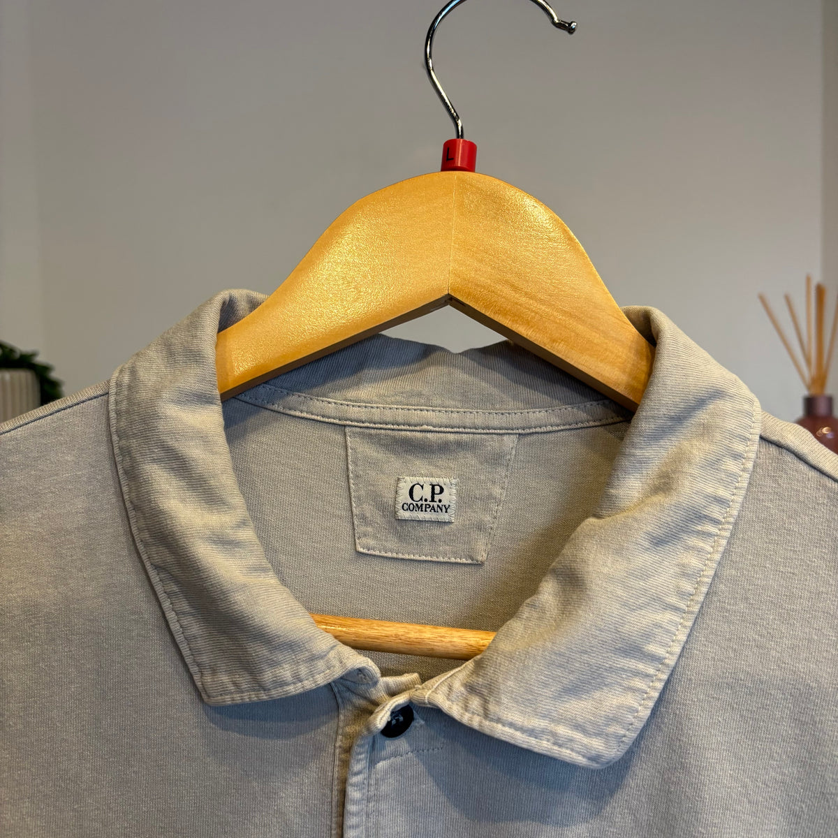 CP Company SS24 Jersey Pocket Polo Shirt Beige (Large)