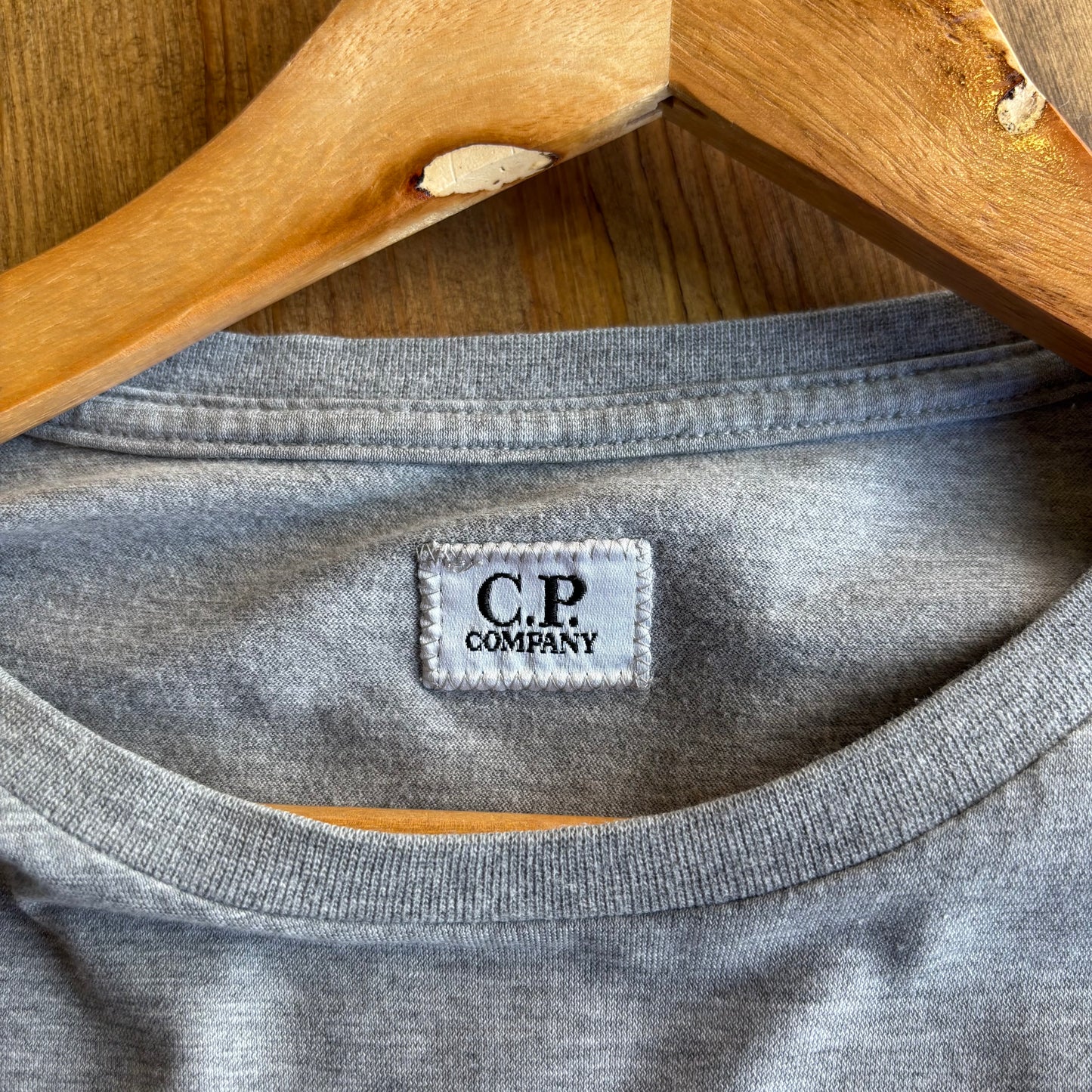 CP Company Rubber Spellout T-Shirt Grey (Large)