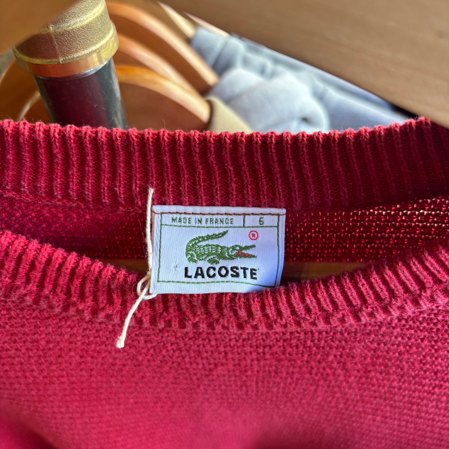 Lacoste Pullover Knit Jumper Red (XL)