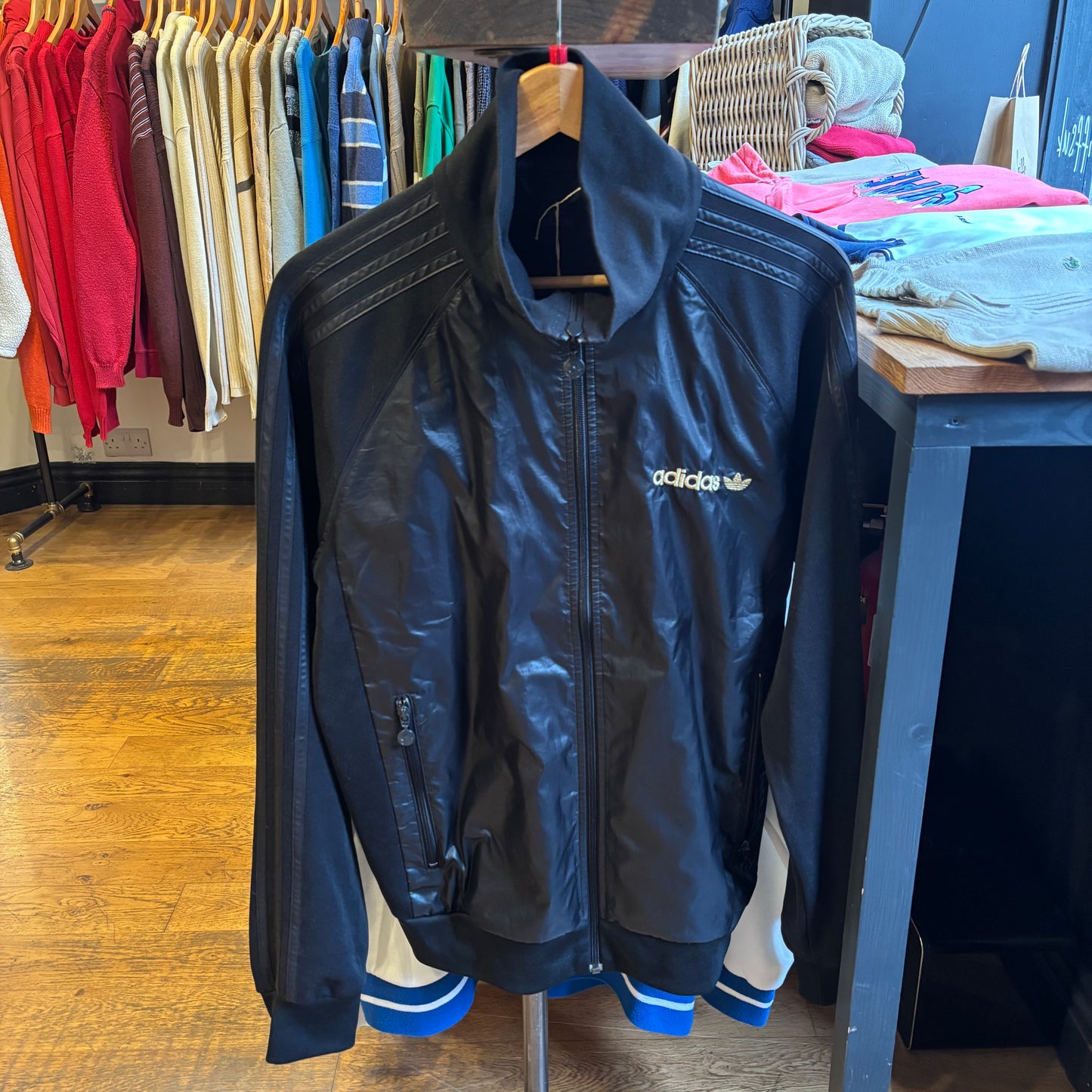 Adidas Zip Up Track Jacket Black (Large)