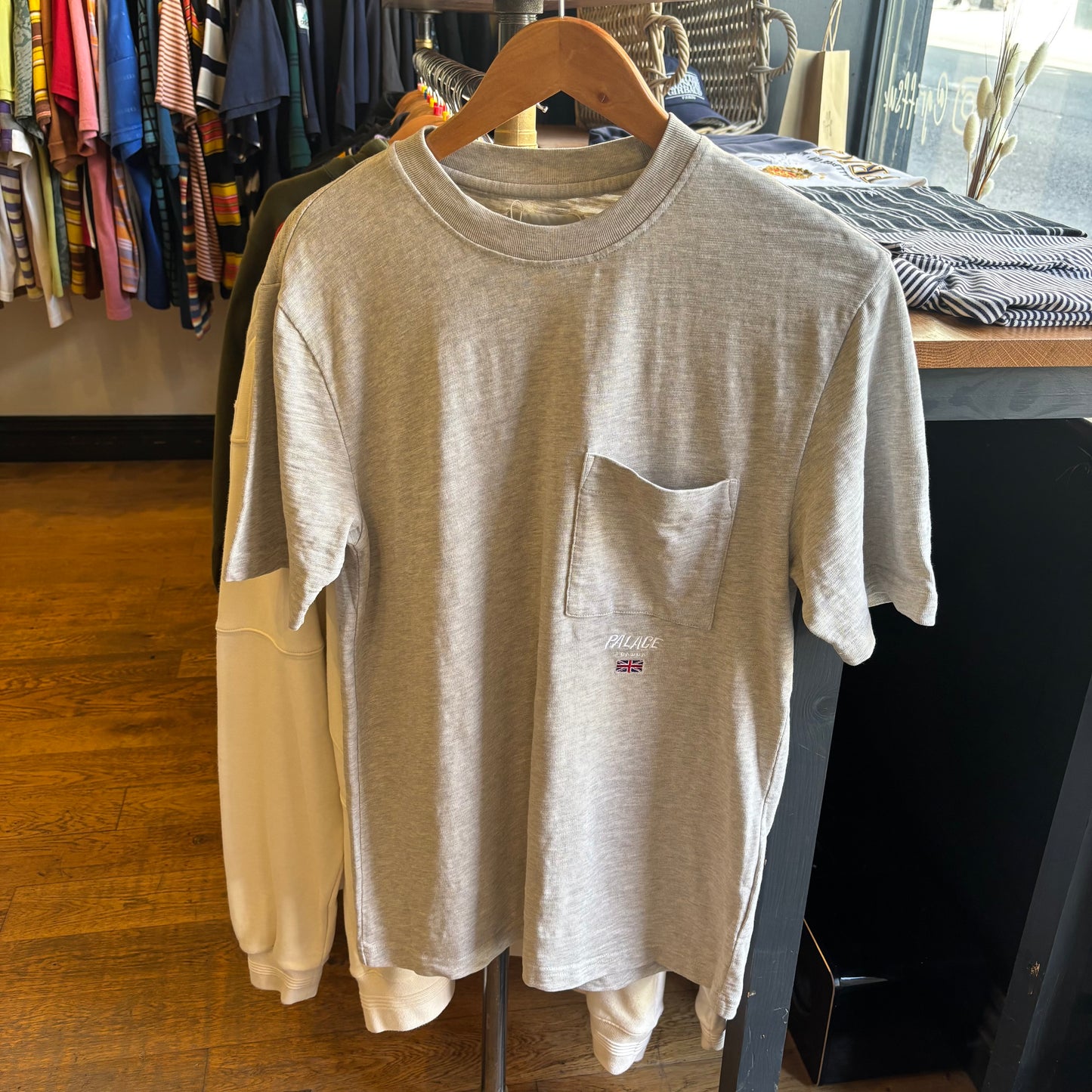 Palace FW22 Slub Square Pocket T-Shirt Grey (Small)