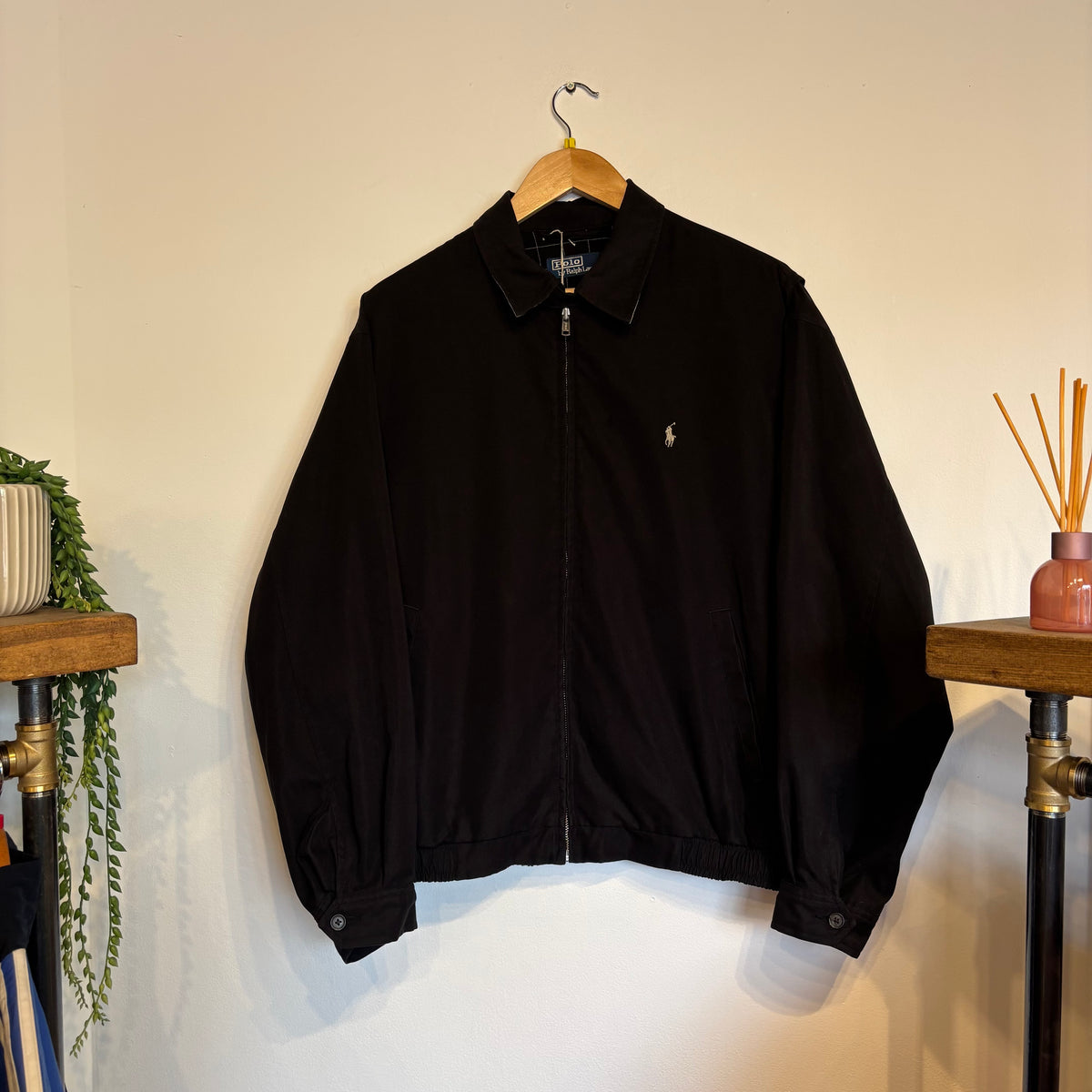 Ralph Lauren Harrington Zip Jacket Black (Medium)