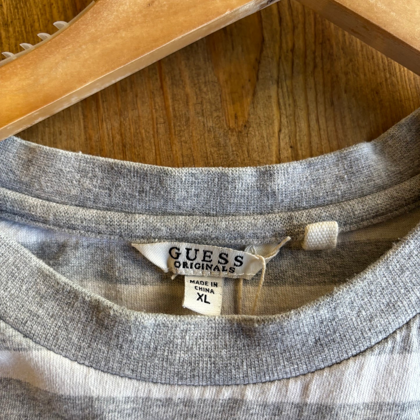 Guess X ASAP Rocky Stripe T-Shirt Grey/ White (XL)