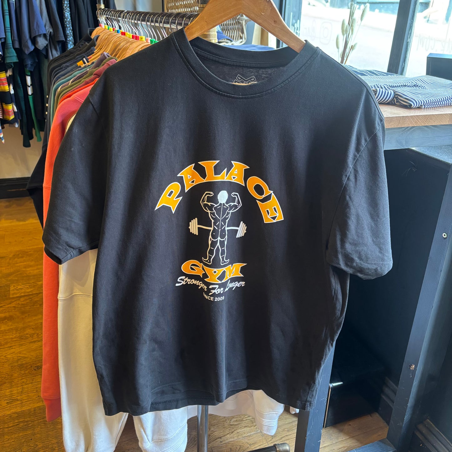 Palace SS25 Stronger For Longer T-Shirt Black (Large)