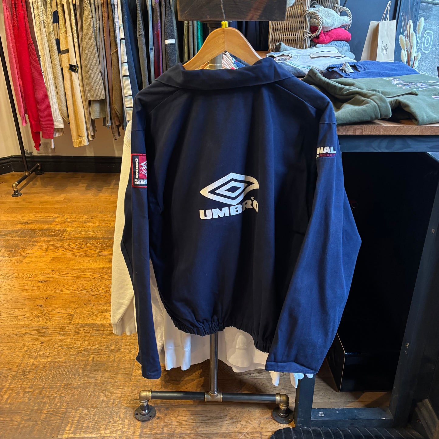 Umbro Pro Training Spellout Drill Top Navy (Medium)