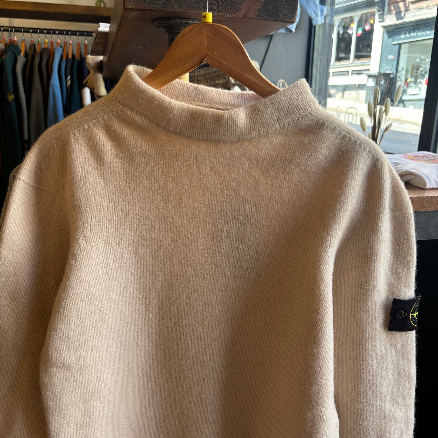 Stone Island A/W 2004 Pullover Knit Jumper Cream (Medium)