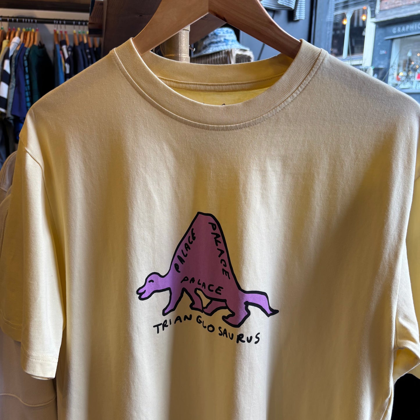 Palace SS23 Trianglosaurus T-Shirt Mellow Yellow (Large)