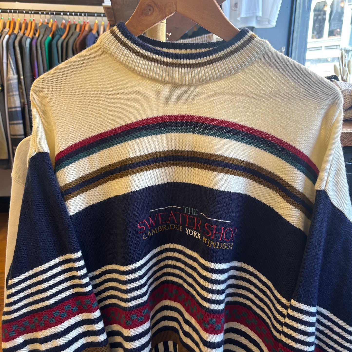 Sweater Shop Striped Pullover Knit Jumper Multi (Large)